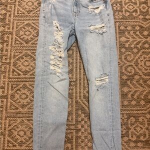 American Eagle Outfitters Light Blue Distressed Boyfriend Jeans